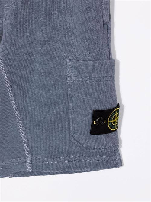 Pantalone corto bambino con applicazione logo sulla tasca laterale STONE ISLAND KIDS | 761660341V0146